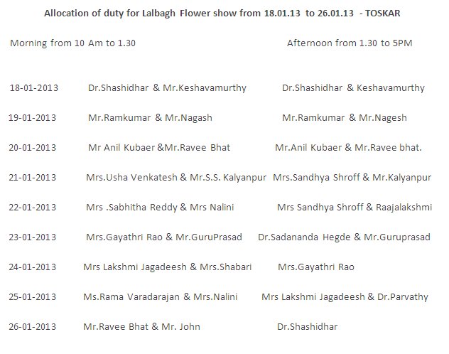 TOSKAR at Flower Show, Lalbagh