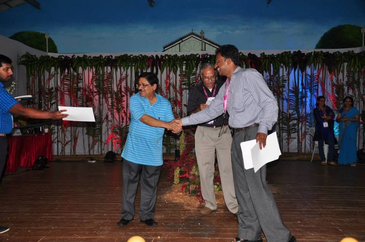 Winners recieving certificates