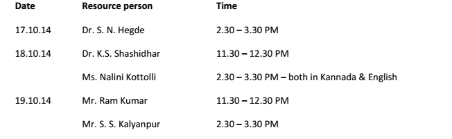 training schedule orchid show 2014